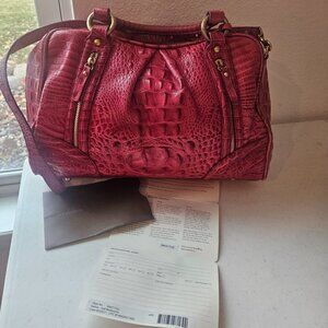 Brahmin Selma Bag in Hot Pink a Y2K Original Pre-Loved With Registration Card